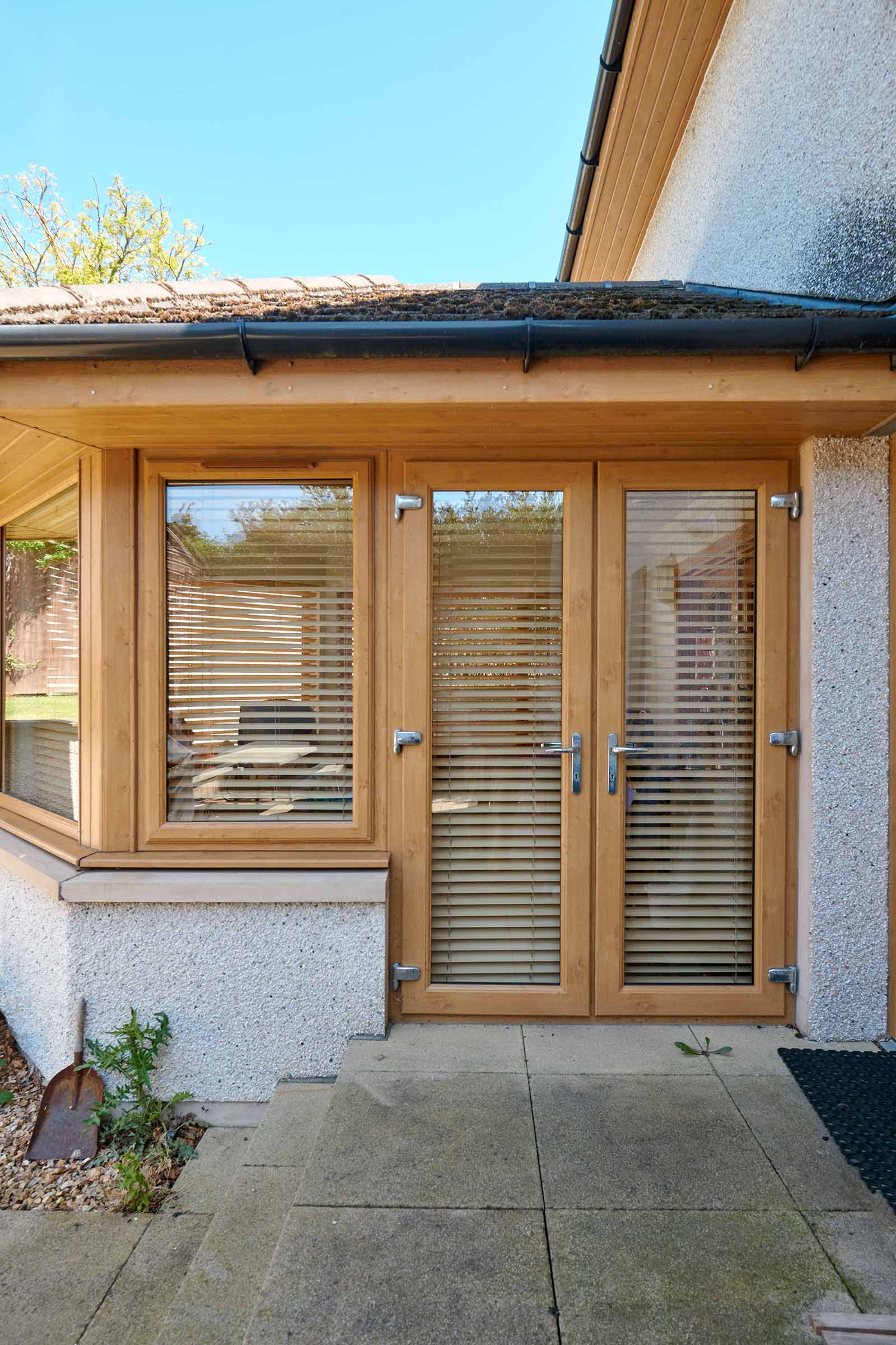 brown upvc french door