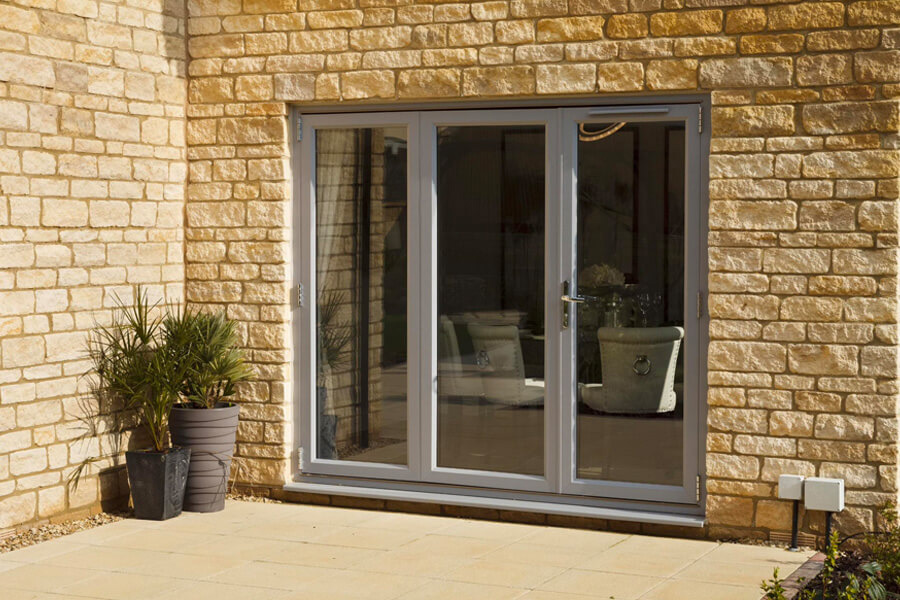 grey bifold door
