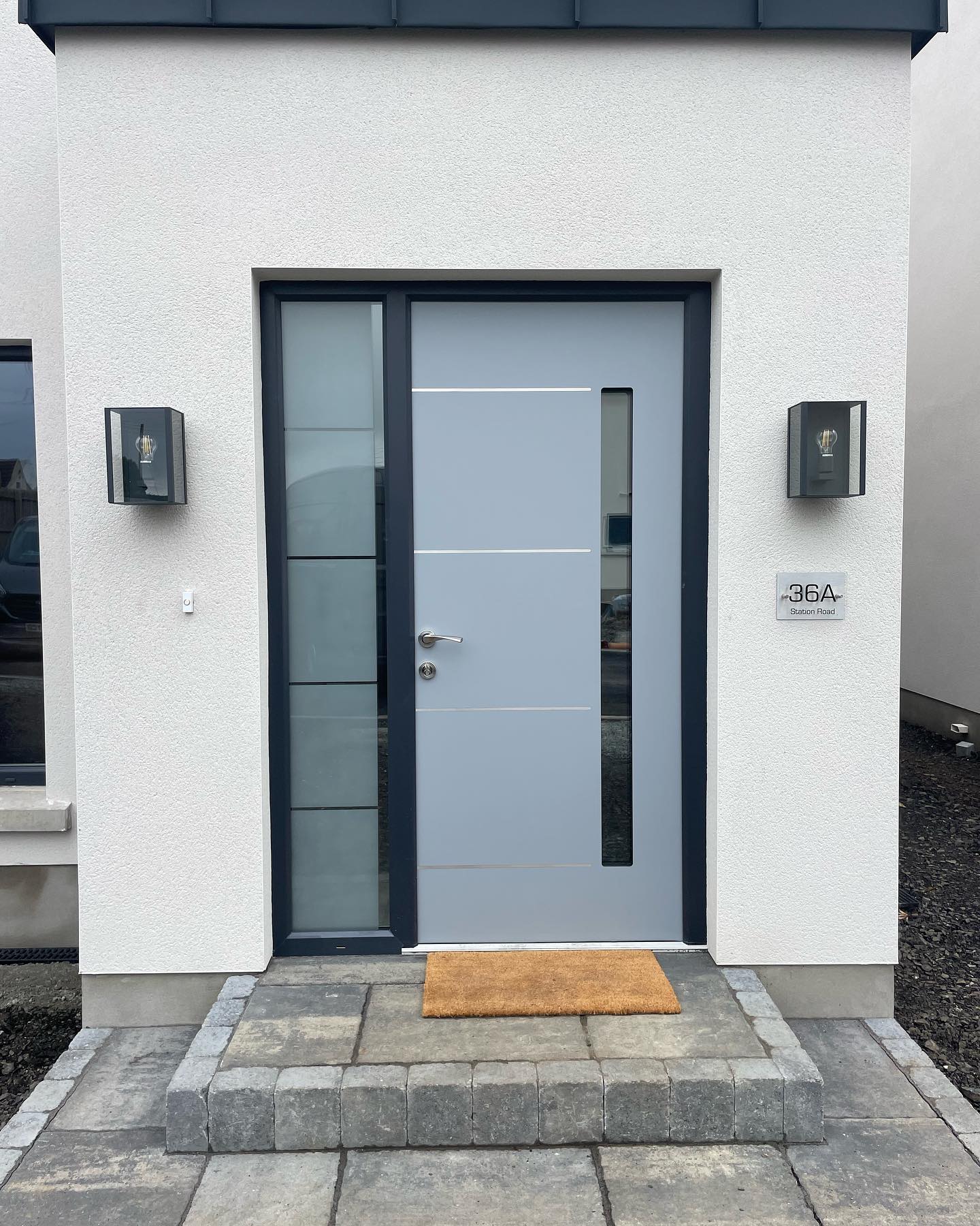 grey front door
