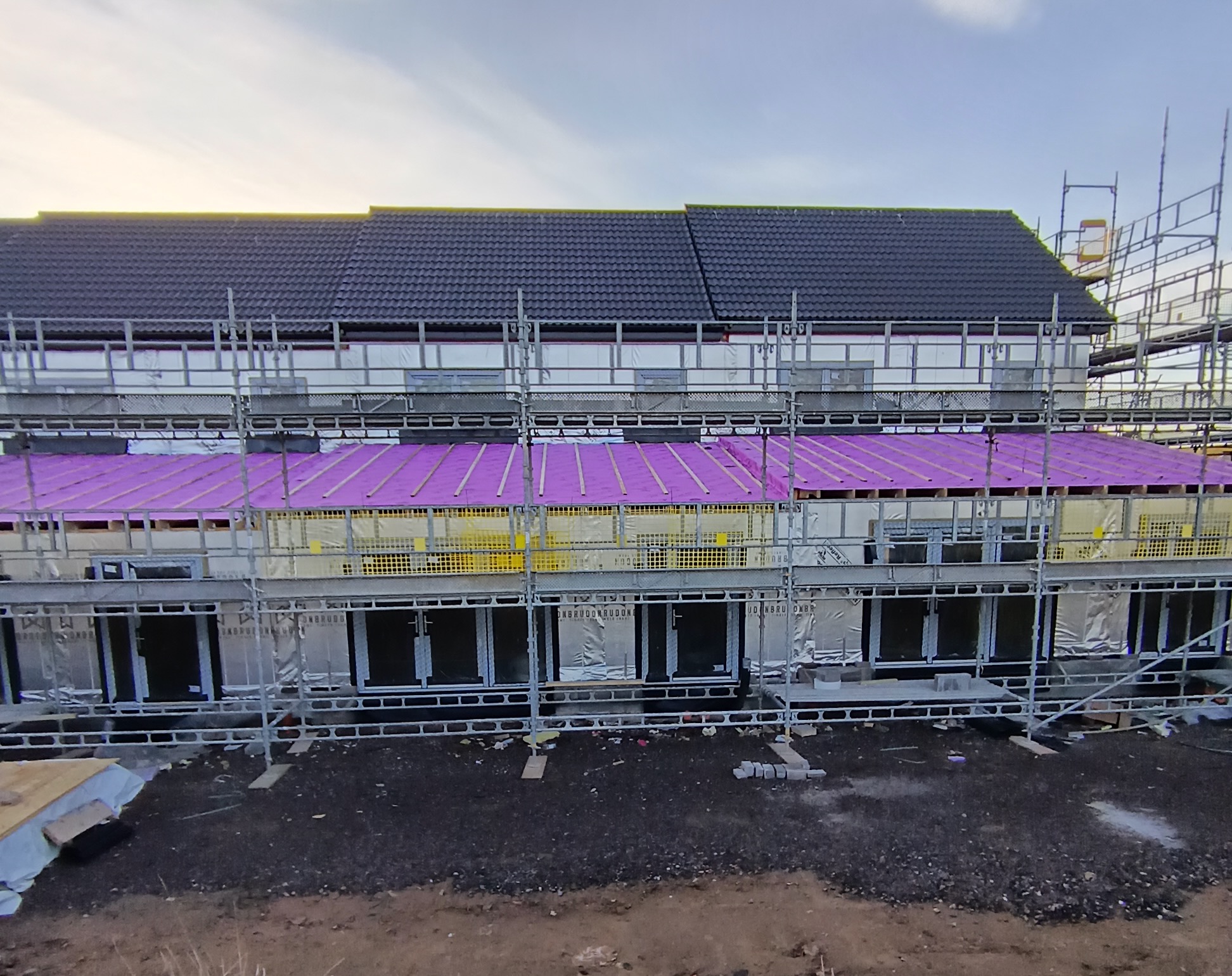 Brudon Joinery house under construction with Pinefield Glass windows and doors